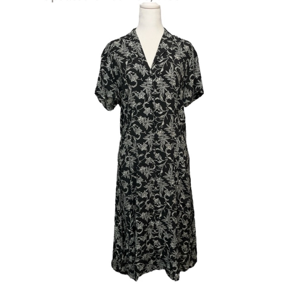 Vintage Eddie Bauer Floral 90s Y2K Shirt Dress